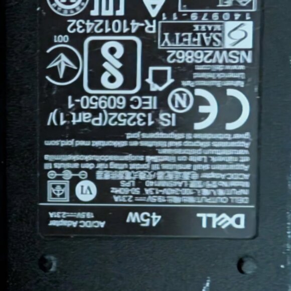 Dell OEM 45W 19.5V 2.31A AC Laptop Adapter Charger 070VTC 0KXTTW 00285K 0YTFJ - Picture 4 of 5